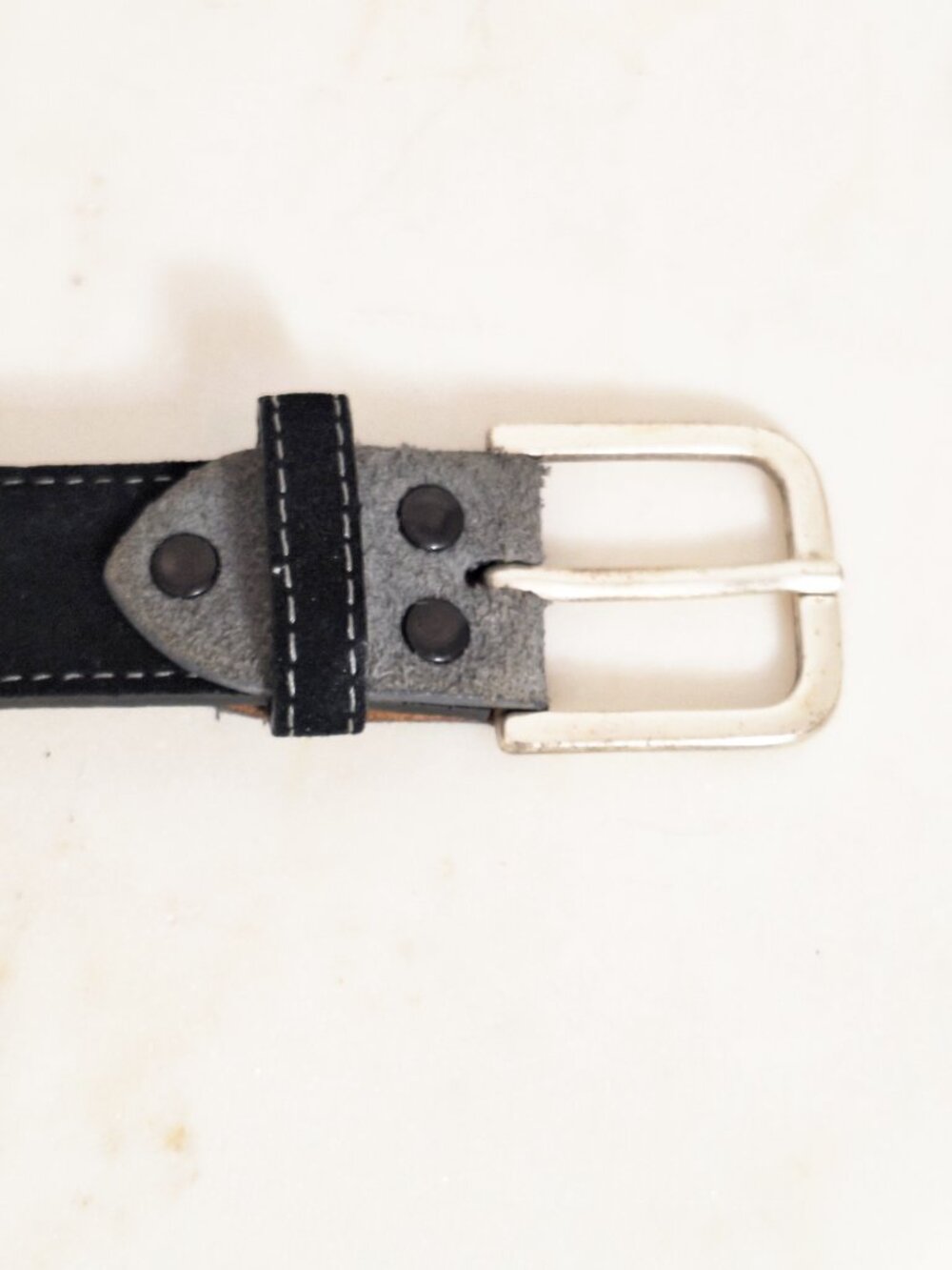 BADICHI Italy Suede Touch Belt 28”-33” Men’s Dark Blue The Madison Collection - Picture 2 of 7
